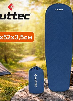 Самонадувний килимок outtec 183×52×3,5 см синій tpu r-value 3,6 875 г pu наповнювач