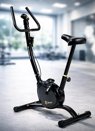 Велотренажер механічний besport bs-1430 easyride до 110 кг безрівневе регулювання навантаження чорно-жовтий