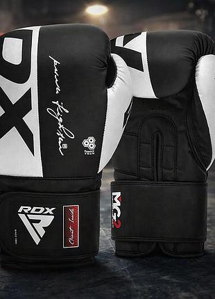 Боксерські рукавички rdx f4 white 12 ун. багатошарове набивання membrane grid 2 система quick ez