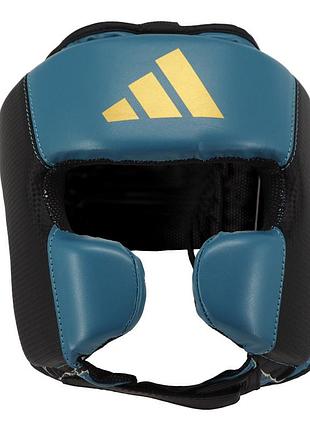 Боксерський шолом adidas power 50 | блакитний/чорний/золотий | c50hg