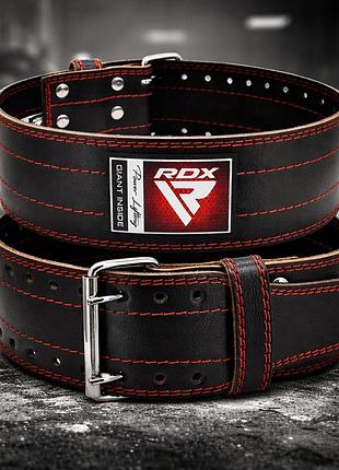 Пояс для тяжелой атлетики rdx leather black 10 см l кожаный пояс для пауэрлифтинга и силовых тренировок
