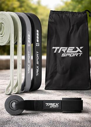 Набір резинок для фітнесу trex sport tx-004pb 4в1 2-41кг 100% латекс 202см