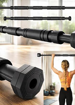Турник дверной регулируемый 60-100 см trex sport tx-010pb черный без сверления нагрузка до 200 кг