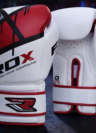 Боксерские перчатки rdx rex red 12 ун. из синтетической кожи rex гелевое наполнение imt липучка velcro для бокса и кикбоксинга