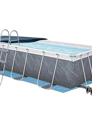 Каркасный бассейн bestway 56721-4в1, 404 х 201 х 100 см (бассейн, подстилка, лестница, тент)