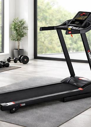 Бігова доріжка електрична складана york fitness t600 двигун 2,5 к.с. швидкість до 13 км/год ручний нахил до 5° 36 програм