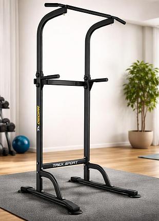 Силовая станция турник-брусья trex sport tx-060pr напольный турник 3 в 1 с регулировкой высоты до 150 кг
