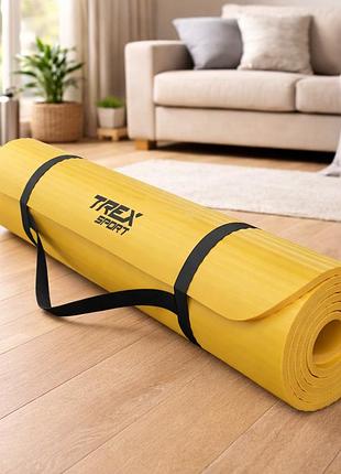 Коврик для йоги tx-019ngm nbr 1см 190х80 жовтий