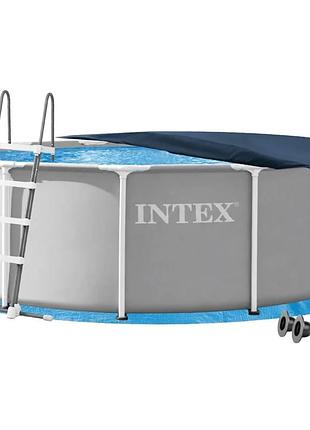 Каркасный бассейн intex 26718fr-4в1, 366 х 122 см (бассейн, подстилка, лестница, тент)