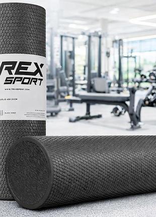 Роллер массажер trex sport tx-045epr 45×15см epp соты для мфр фитнеса и восстановления черный