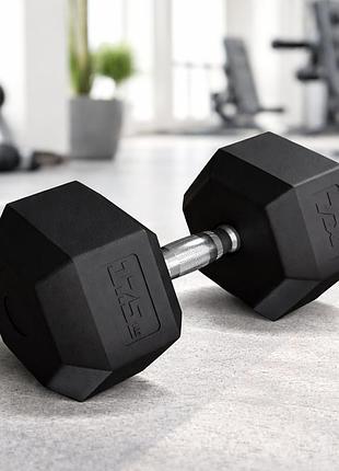Гантеля шестигранная прорезиненная tx-175rd trex sport 17,5кг