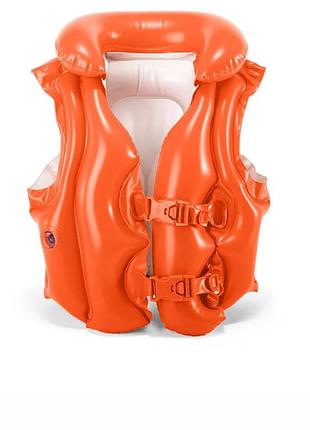Детский надувной жилет intex 58671 «люкс», серия «школа плавания», 50 х 47 см