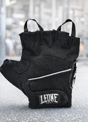 Перчатки для фитнеса leone gel shock black размер m с гелевой защитой ладони
