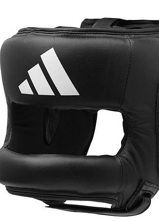 Боксерський шолом adidas pro full protection з бампером | чорно/білий | adibhgf01