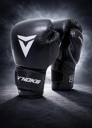 Боксерські рукавички v`noks futuro tec 16 ун. з натуральної шкіри nappa гелевий наповнювач vp gel вентиляція vm air system