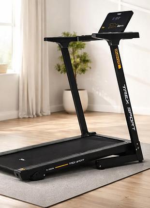 Беговая дорожка trex sport tx-700tm runvo черный 2 к.с. 1-16 км/ч сложная 15 программ bluetooth fitshow холст 127×42 см до 120 к