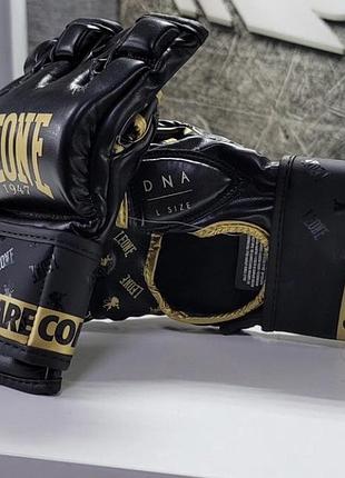 Рукавички для змішаних єдиноборств mma leone dna black l накладки дорослі спарингові відкриті