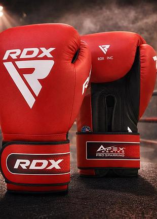 Боксерские перчатки rdx a5 apex red 12 ун. с super skin lumex2 и polygonal fusion foam вентиляция dazzle fabric quick-ez