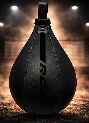 Пневмогуша боксерская rdx matte black без крепления для бокса из искусственной кожи mayahide для тренировки скорости и координации