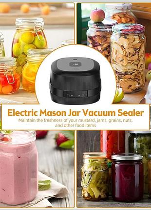Электрический вакууматор для банок portable vacuum pump zk-02 (usb, с led-дисплеем)