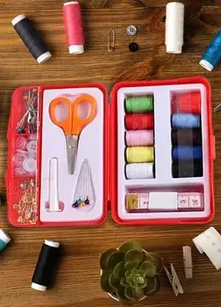 Швейний набір insta sewing kit tasy to thread, пластиковий кейс