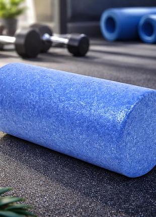 Масажний ролик для йоги та фітнесу york fitness epp 30 х 15см блакитний