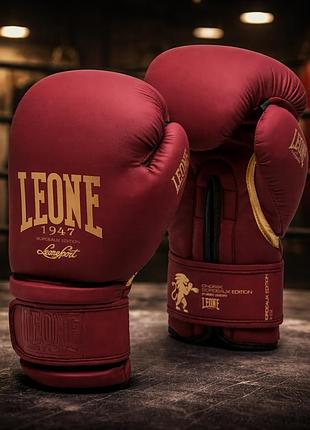 Боксерські рукавички leone mono bord 14 ун. тренувальні рукавички для боксу та спарингів