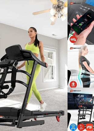 Беговая дорожка электрическая hop-sport hs-1500lb vista 2.0 к.с 0.8–16 км/ч полотно 115×42 см 12 программ bluetooth/usb
