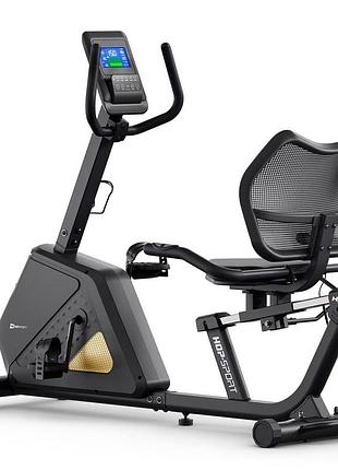 Горизонтальный велотренажер hop-sport hs-4500l arkil черно-золотистый
