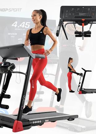 Беговая дорожка hop-sport hs-1200lb soul 1.5к. 0.8–14 км/ч массажер 15 программ амортизация 120×40 см bluetooth складная
