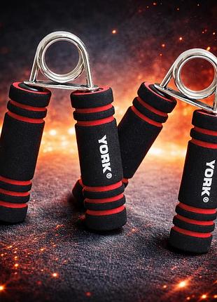 Кистьові еспандери 2 шт york fitness extra strong 20 кг пружинні “ножиці” для розвитку сили кисті пальців і передпліччя