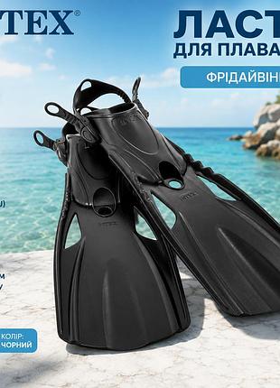 Ласты для плавания и фридайвинга intex 55635 размер l 41–45 eu стопа 26–29 см черные