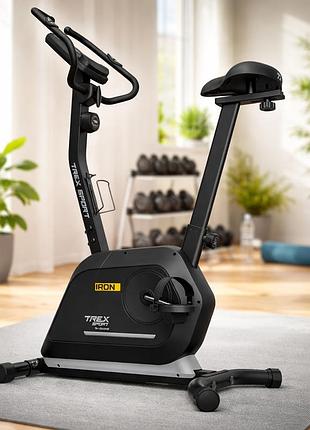 Велотренажер магнітний trex sport tx-500mb iron чорний маховик 6,5 кг 14 рівнів bluetooth fitshow до 125 кг
