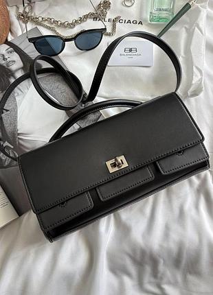 Сумка bel air small leather bag black/silver