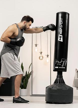 Боксерский мешок для пола hop-sport hs-bb170s 170 см anti-shock вращения 360° диаметр 26 см основание 50–67 кг 12 присосок
