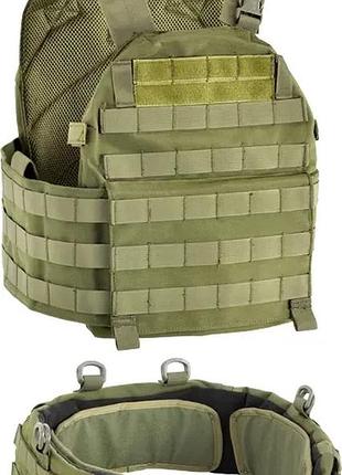 Жилет тактичний defcon5 carrier vest з поясом od green
