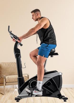 Велотренажер hop-sport hs-090h apollo'21 сріблястий iconsole+ 13 кг маховик bluetooth 12 програм (до 150 кг)