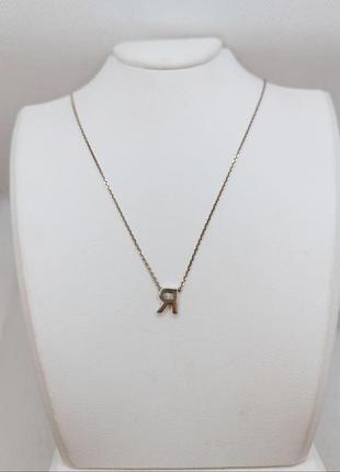 Серебряное колье "буква я". 40см.