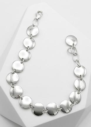 Серебряный браслет . 20 см.