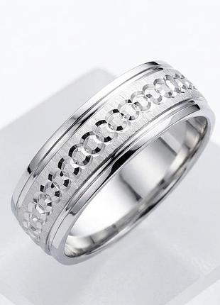 Серебряное обручальное кольцо