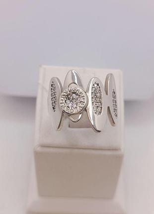 Серебряное кольцо "bvlgari" с камнями. 17.5