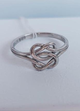 Серебряное кольцо "узелки" . 16.5, 17, 18.5, 19 16.5