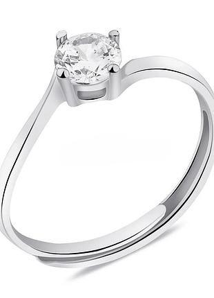 Срібна каблучка з кастом 17.5