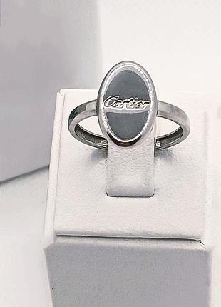 Серебряное кольцо брендовое cartier.