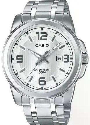 Чоловічий годинник casio mtp-1314d-7a, кварцовий, сталевий браслет, wr 30 м