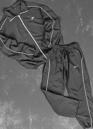 Костюм nike серый из плащёвки, комплект найк с ветровкой и штанами, серый мужской спортивный костюм из плащёвки xl