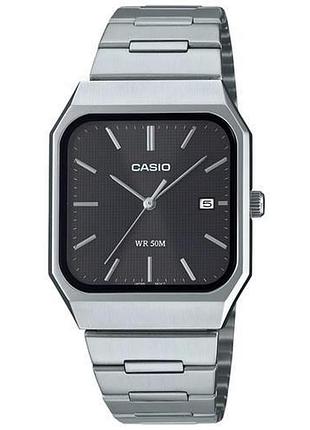 Чоловічий годинник casio mtp-b185d-1a, кварцовий, сталевий браслет, wr 50 м