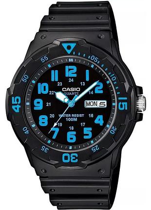 Мужские часы casio mrw-200h-2b, кварцевые, полимерный ремешок, wr 100 м