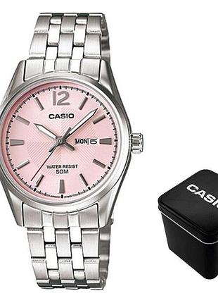 Женские часы casio ltp-1335d-5a, кварцевые, стальной браслет, wr 30 м