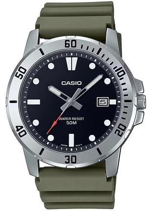Мужские часы casio mtp-vd01-3evudf, кварцевые, полимерный ремешок, wr 30 м